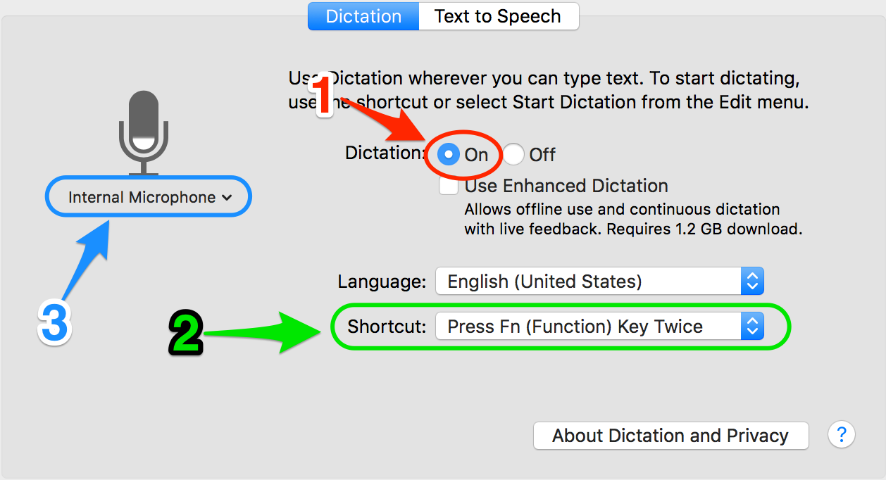 Dictation Settings for Creative Writing Trick