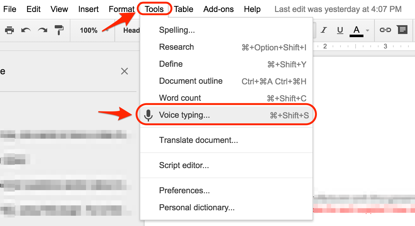 Google Docs Voice Typing for Creative Writing Trick